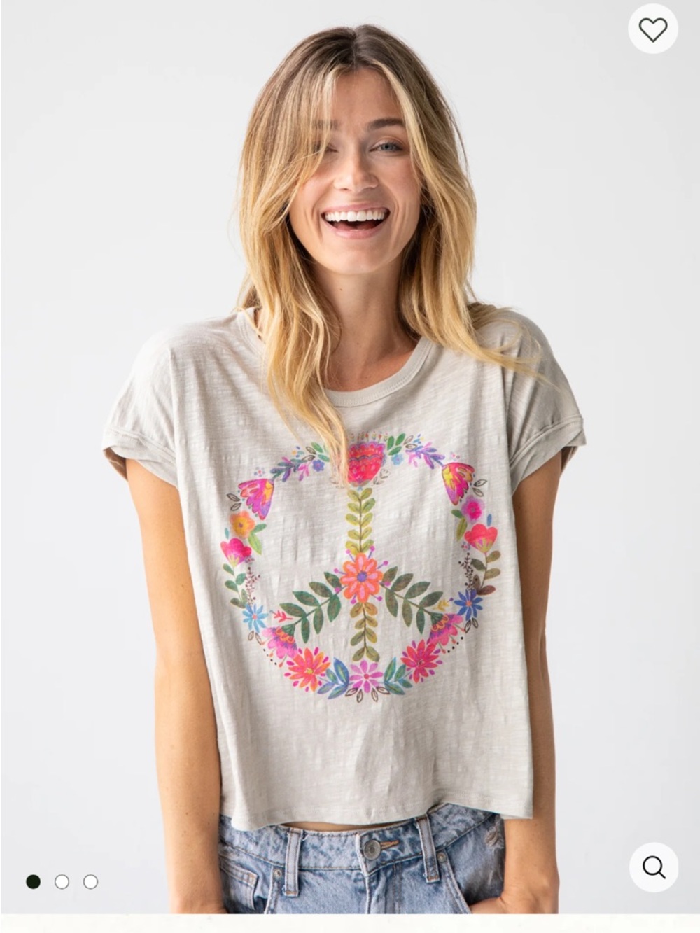 NATURAL LIFE Boxy Boho Tee with Flowers - Picture 6 of 8